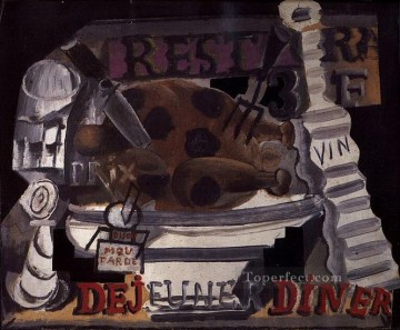 抽象的かつ装飾的 Painting - レストラン 1914 キュビスト
